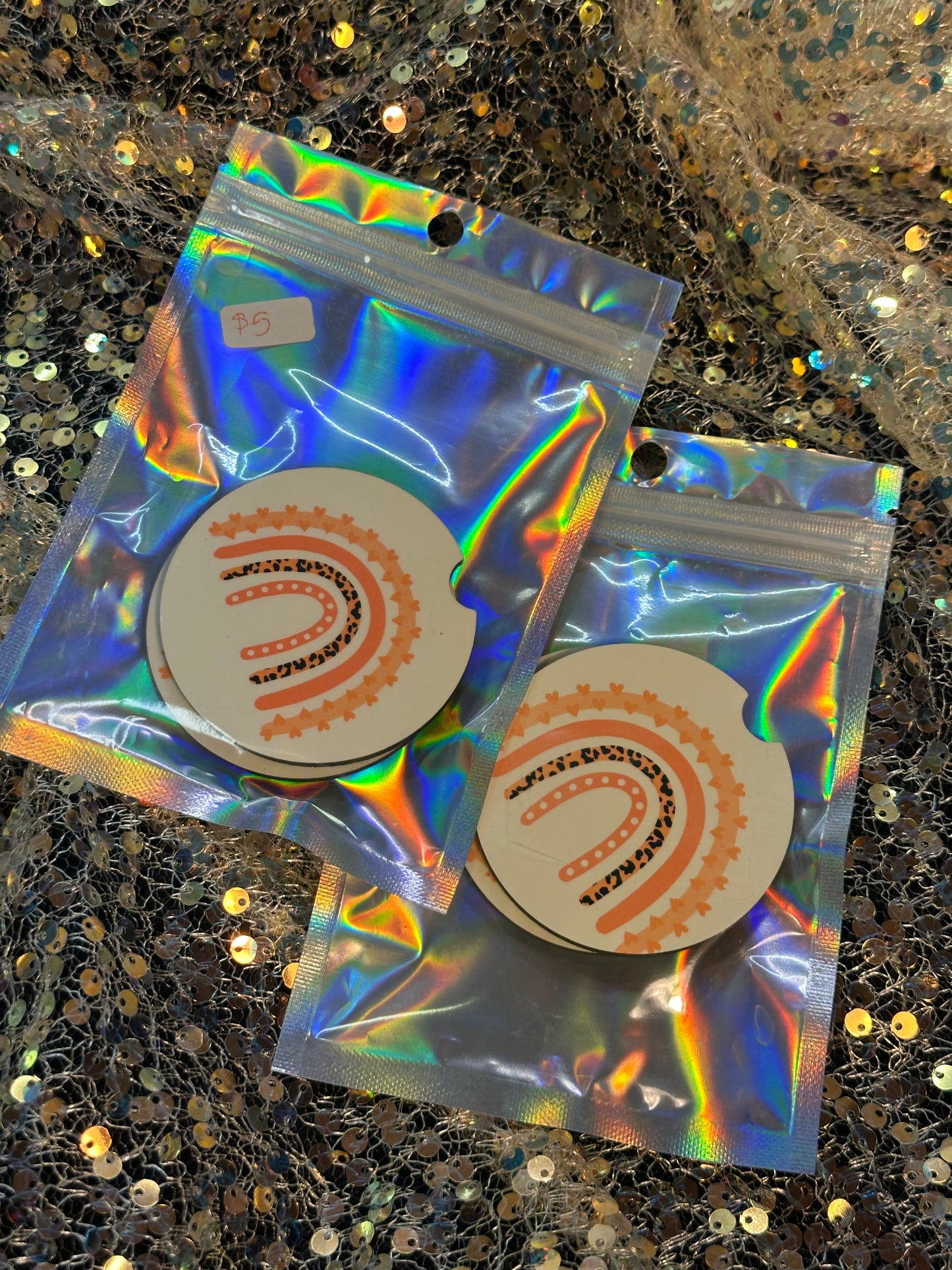 Rainbow Car Coasters