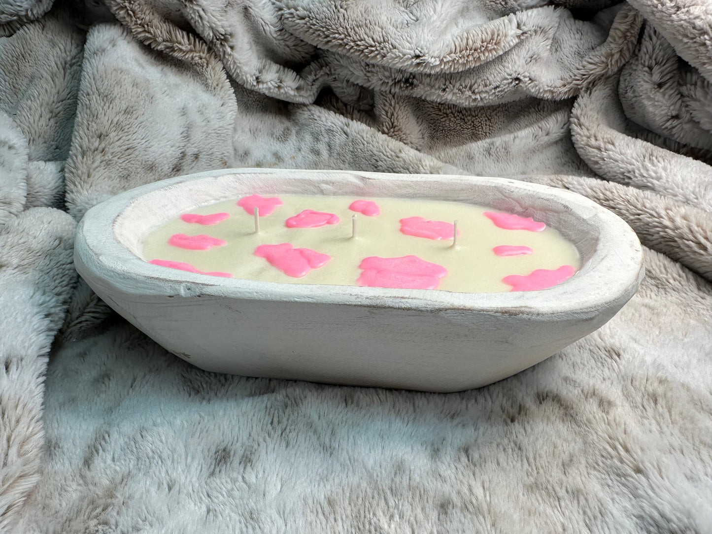 Pink Cow Dough bowl candle