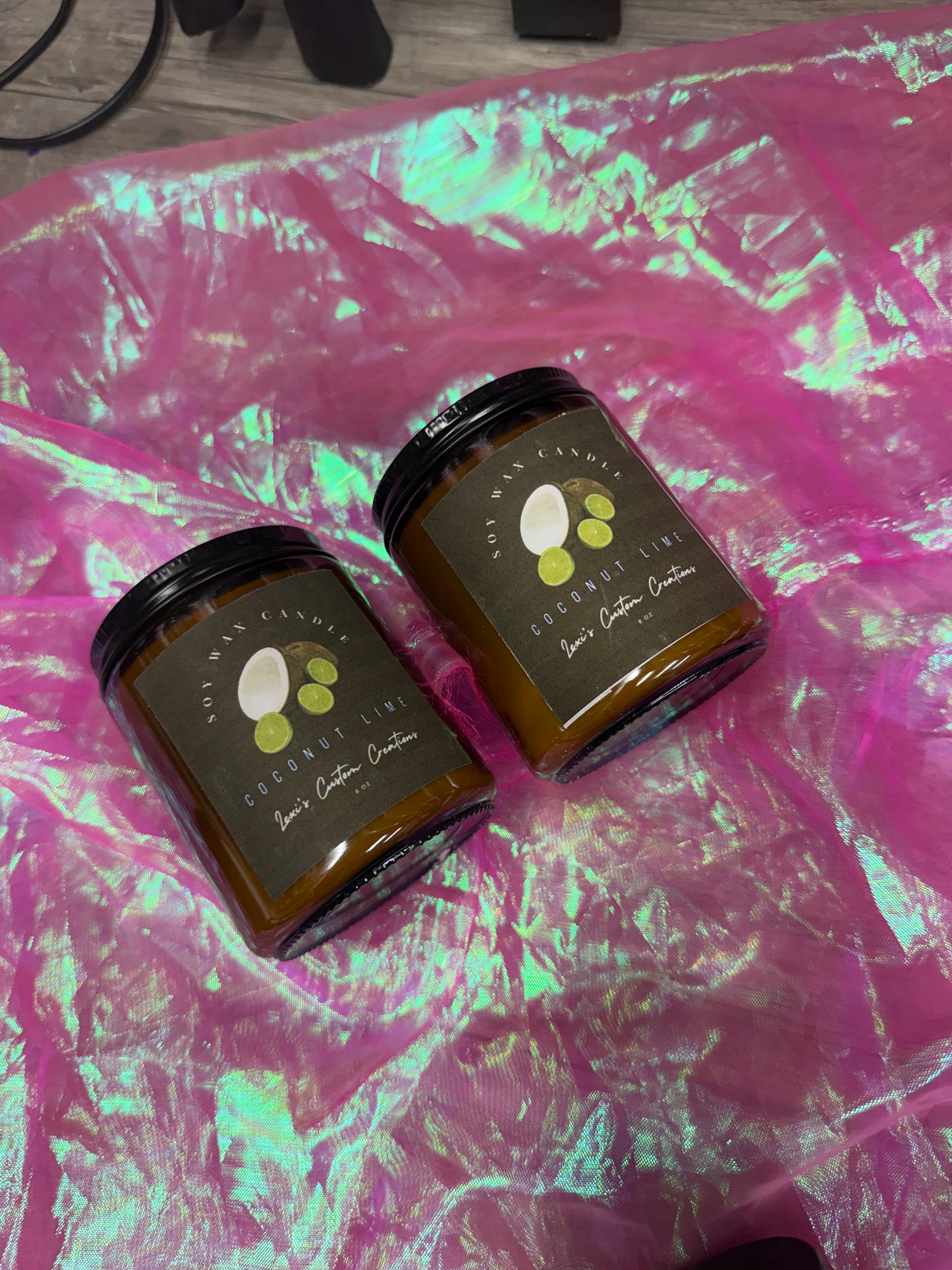 Coconut and lime candles