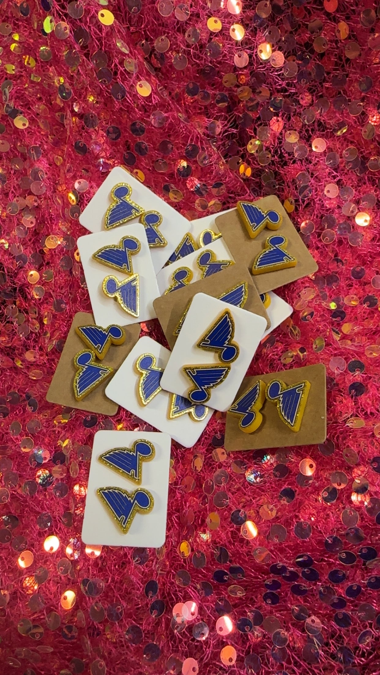 Blues Studio glitter earrings.