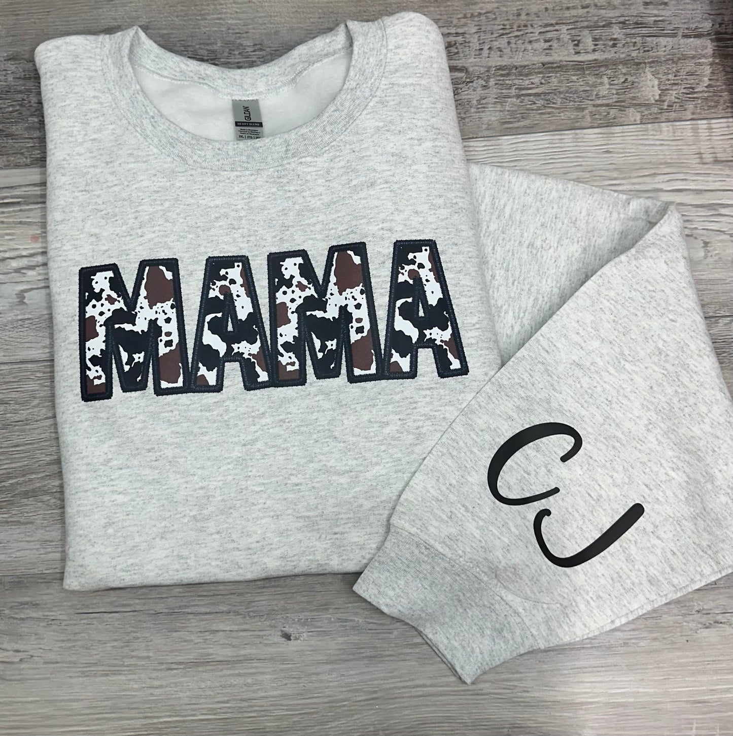 Cow Print Mama *Put Size and color in comments, along with names*