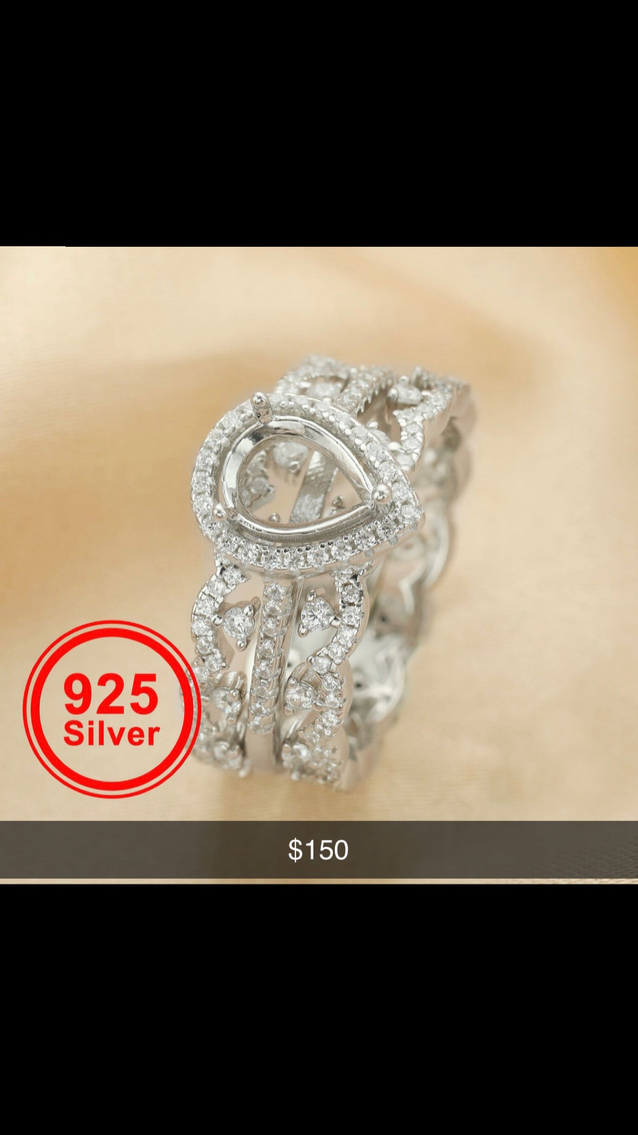 Tear Drop Stack Ring