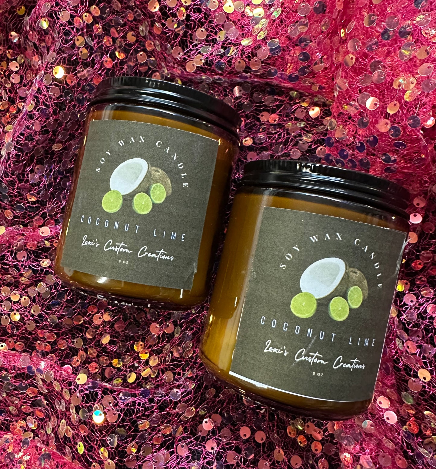 Coconut and lime candles