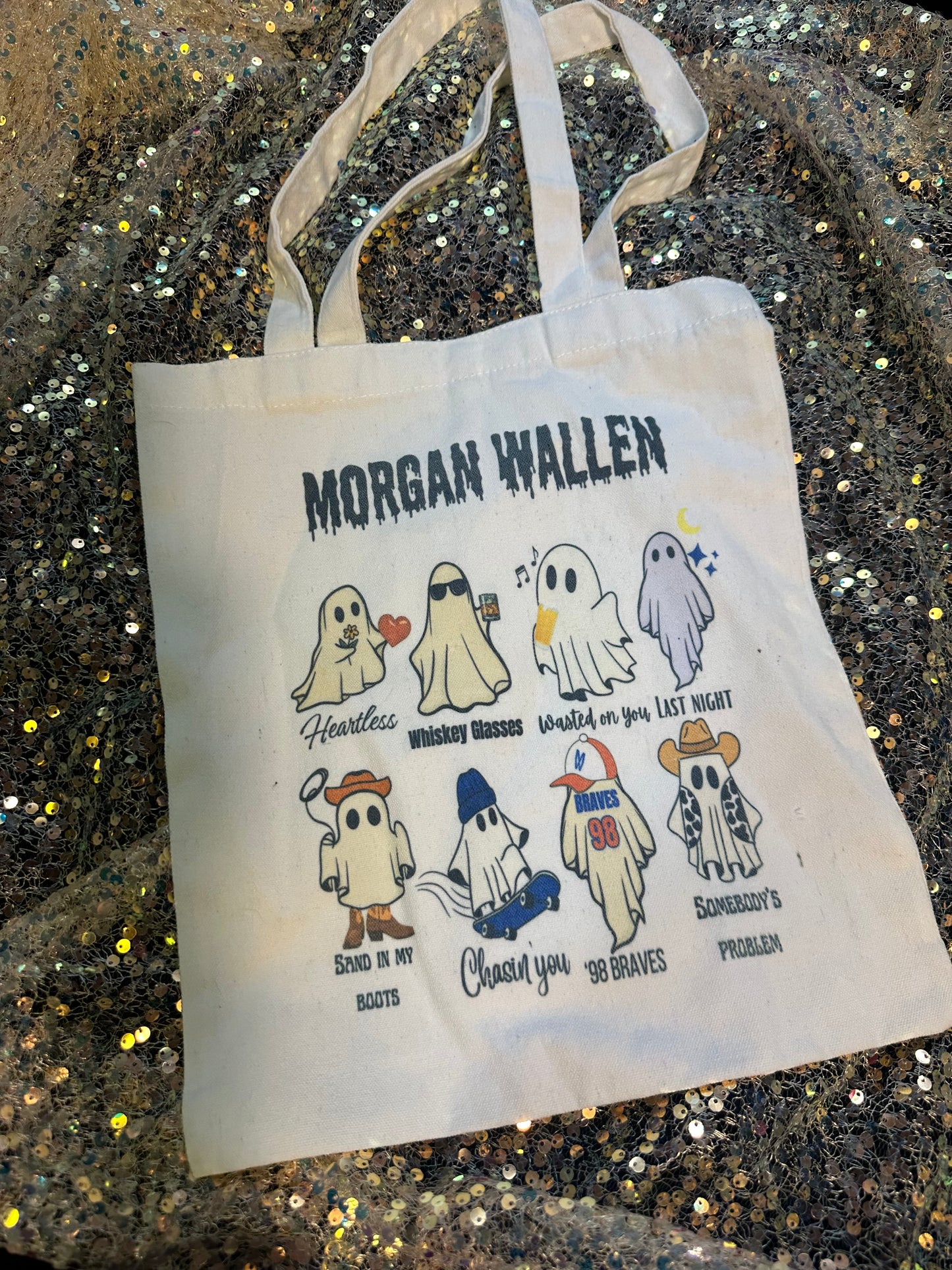 MW ghosts tote bag