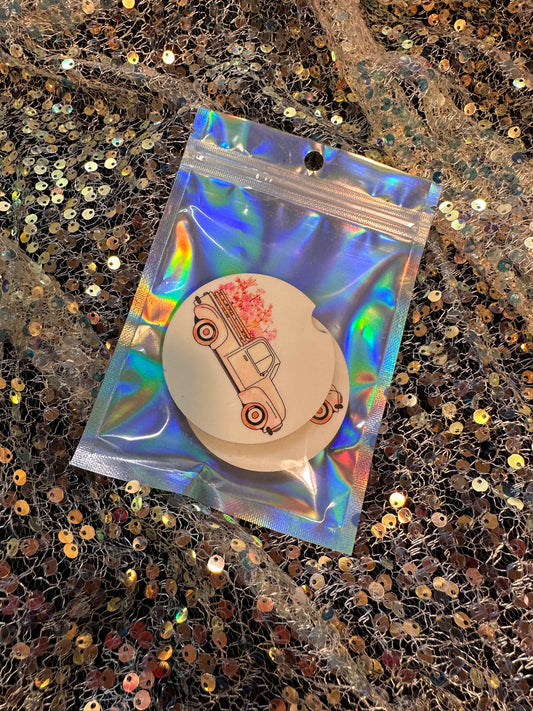 Flower Truckbed car coasters