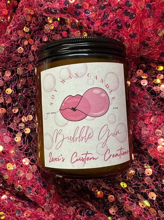 Bubble gum candle