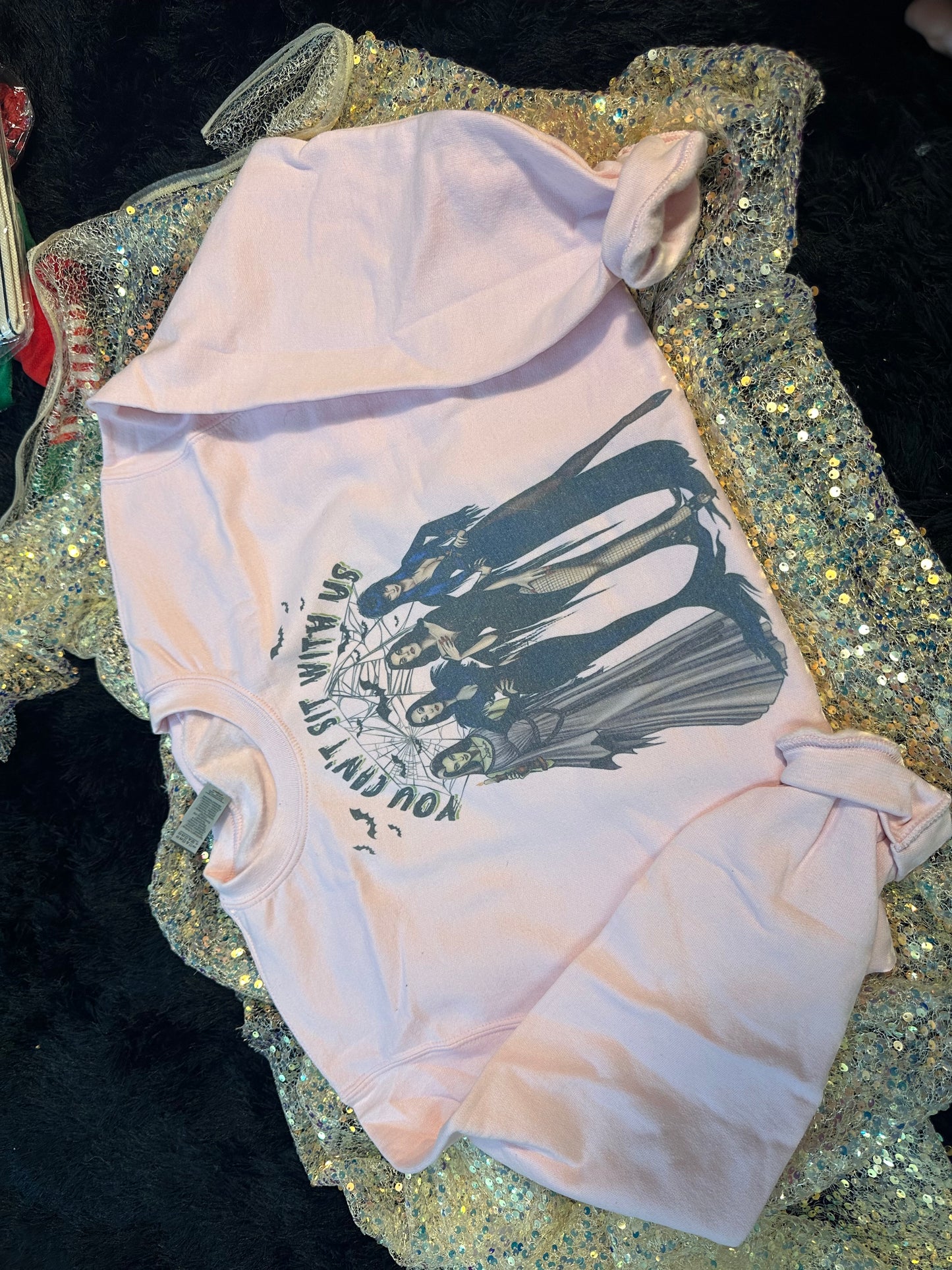 Small you can’t sit with us sweatshirt