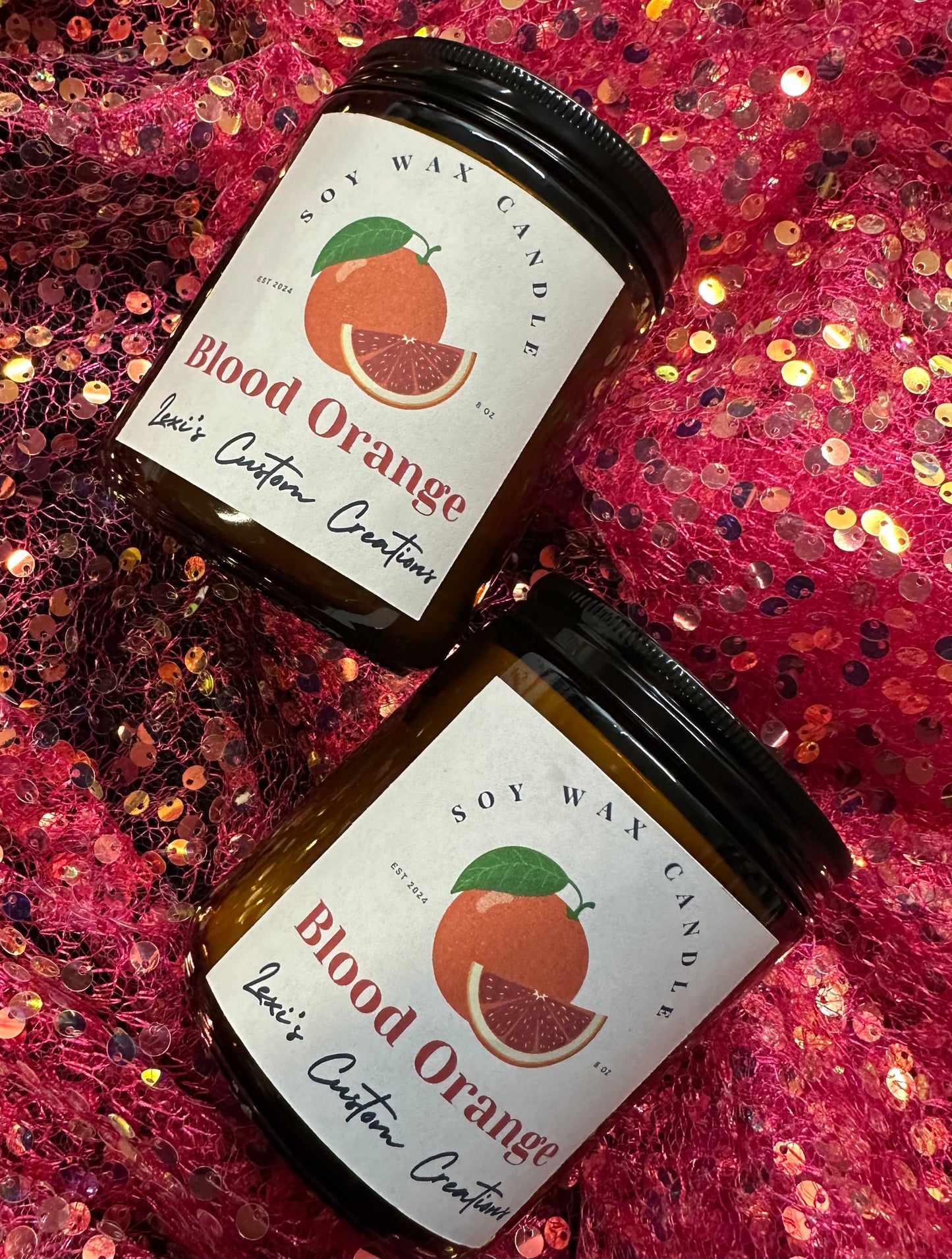 Blood orange candles