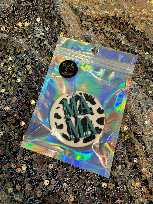 Cow Mama car coasters