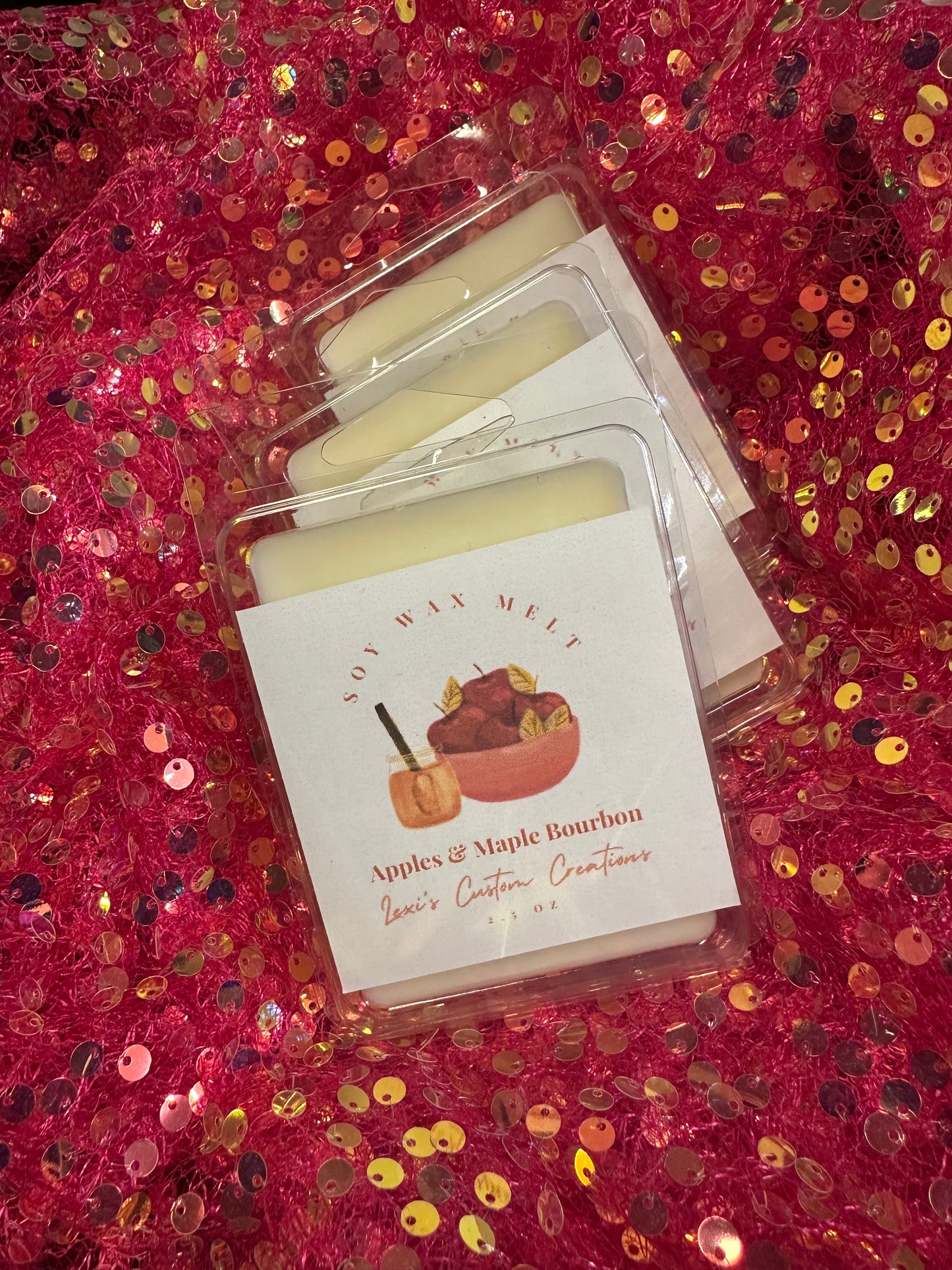 Apple maple bourbon wax bars