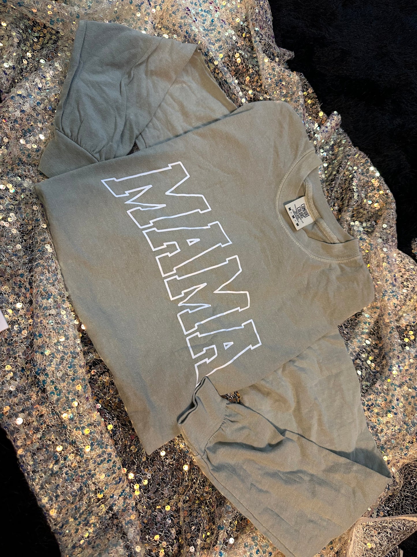 M long sleeve comfort colors mama