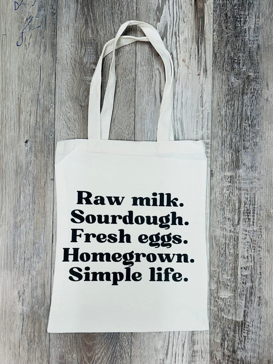 Homesteading Canvas Tote