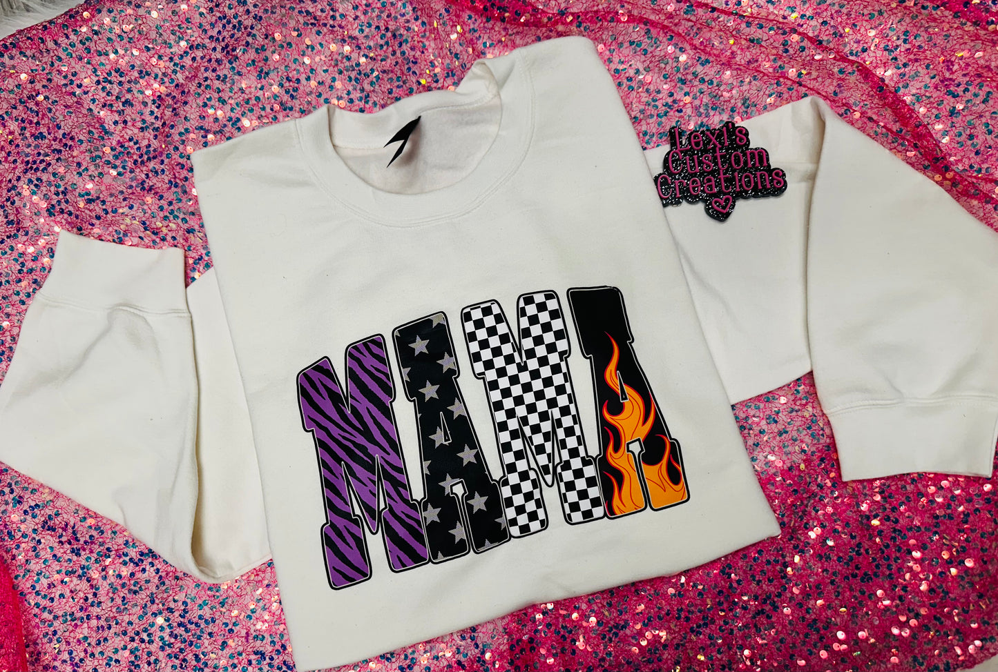 Mama Sweatshirt (top of last A has tiny minor crease)