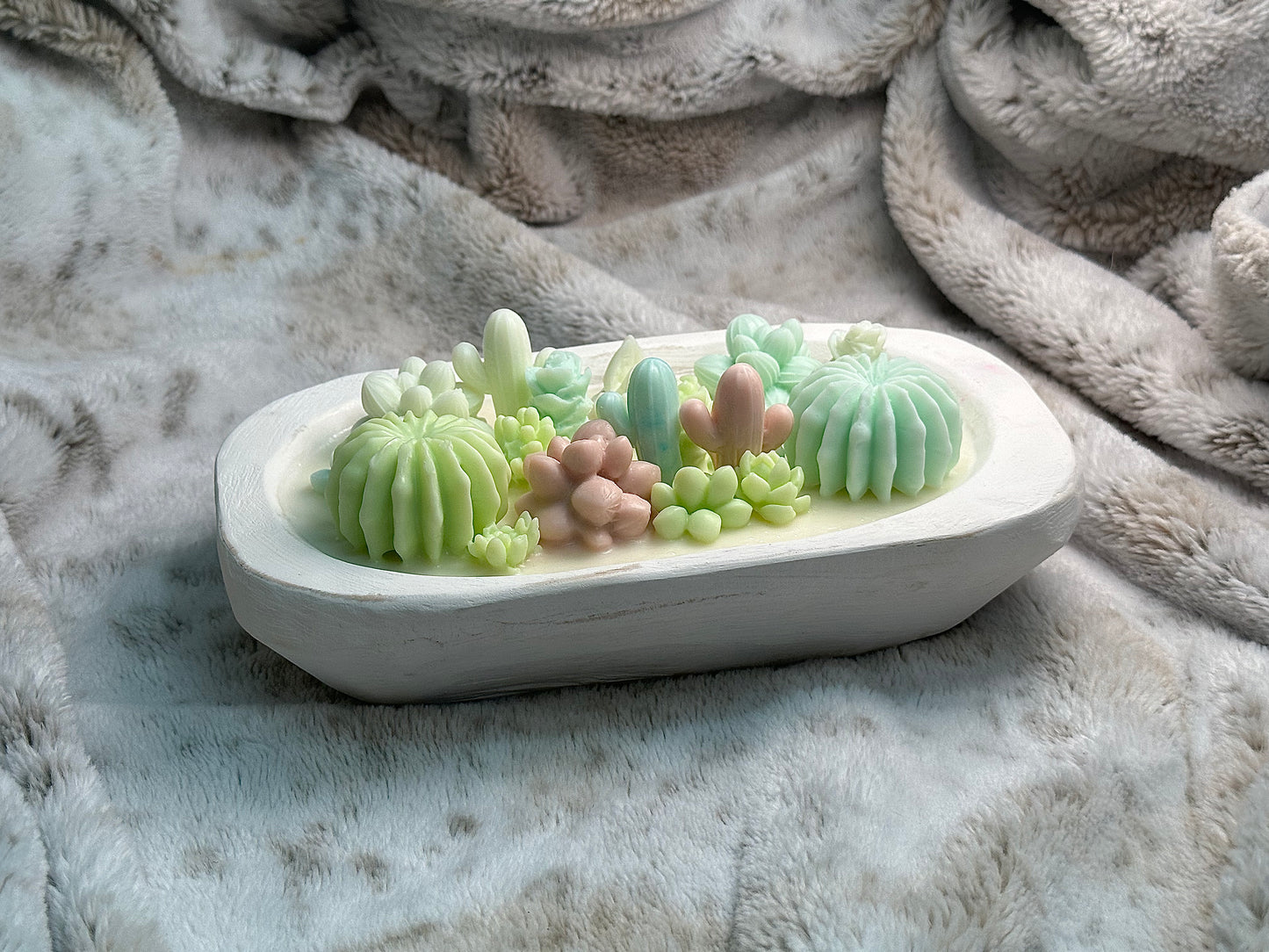 Succulent Dough Bowl Candle