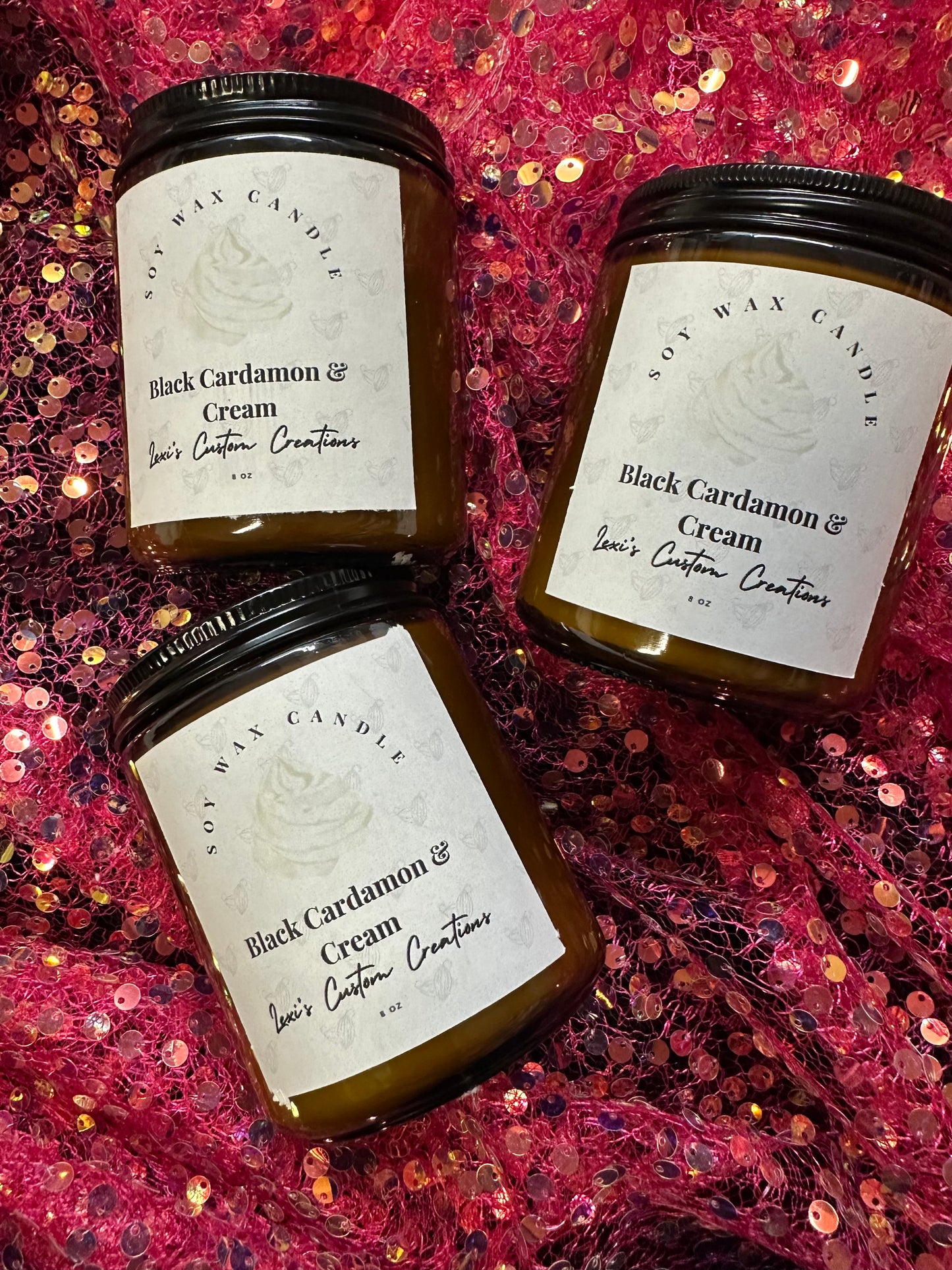 Black Cardamon and cream candles