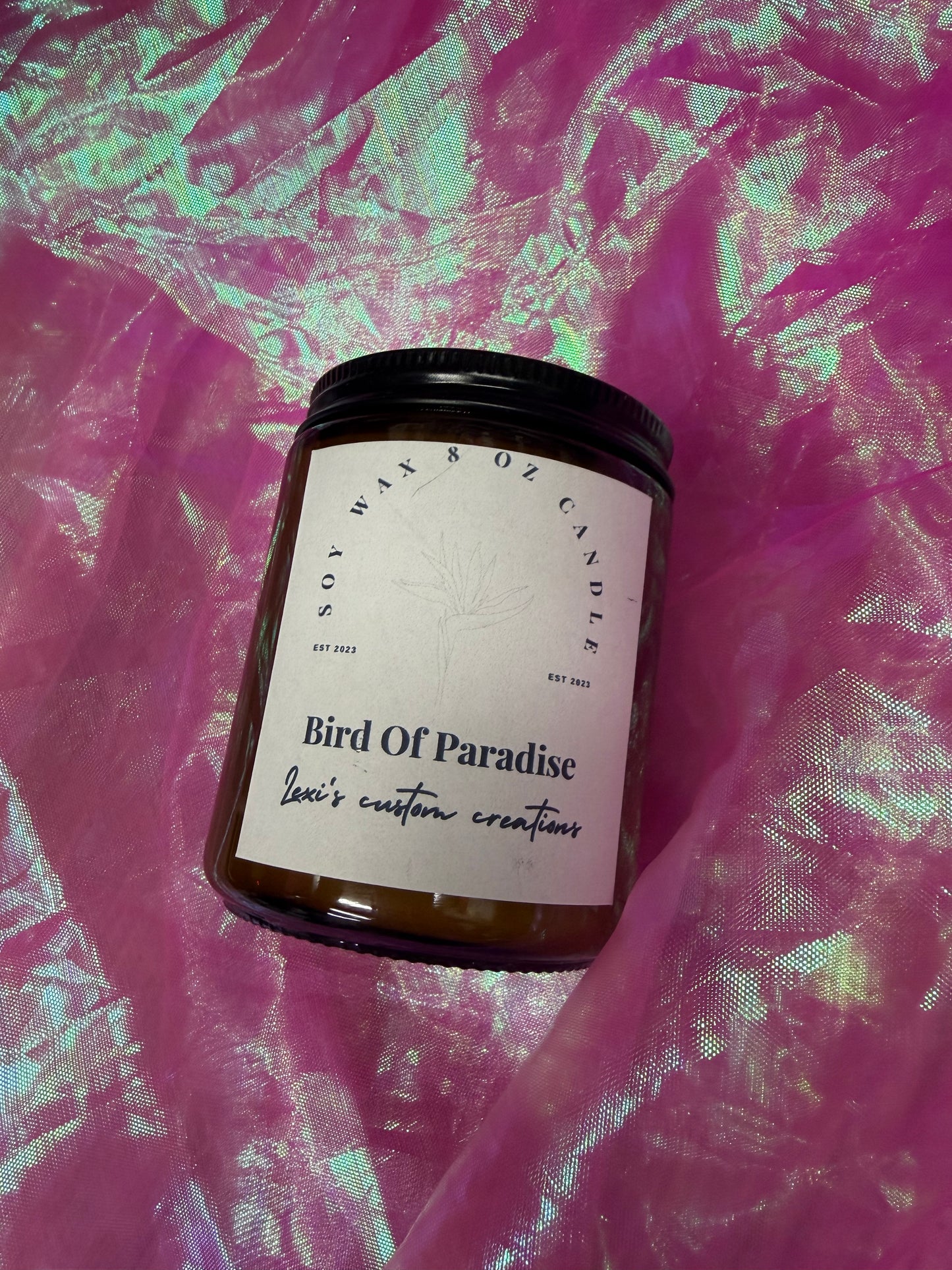 Birds of paradise candle