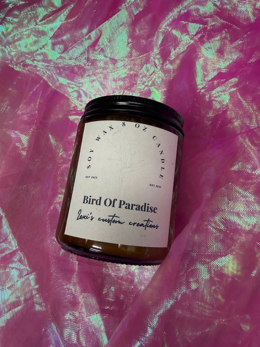 Birds of paradise candle