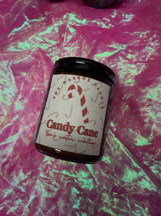 Candy cane candle