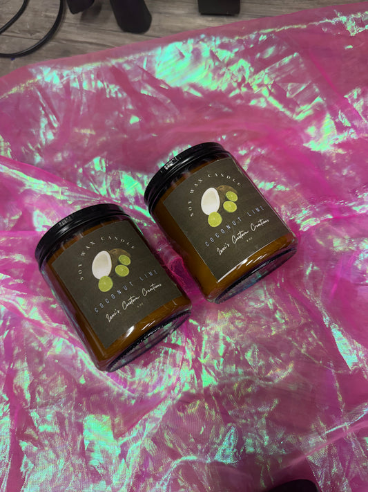 Coconut and lime candles