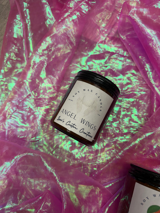 Angel wings candle