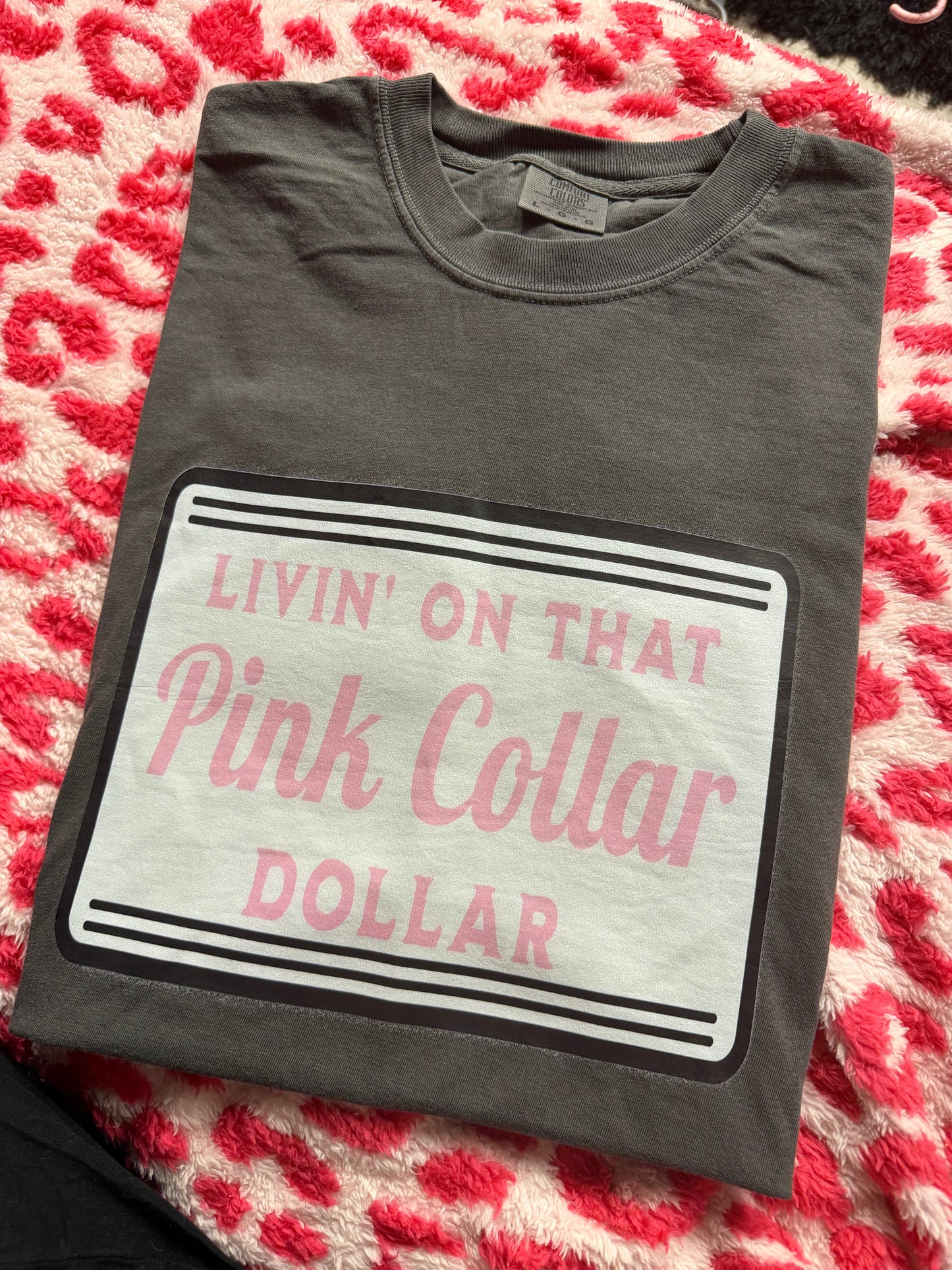 Pink collar dollar size L