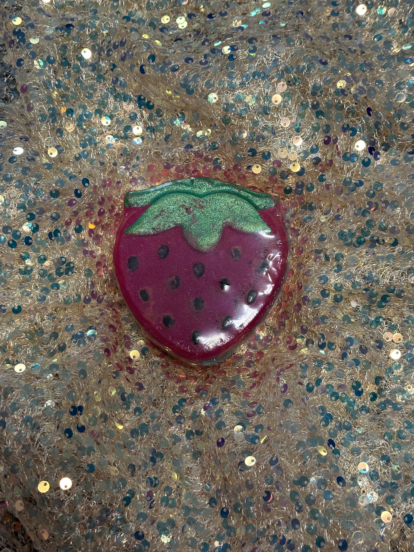 Strawberry bath bomb