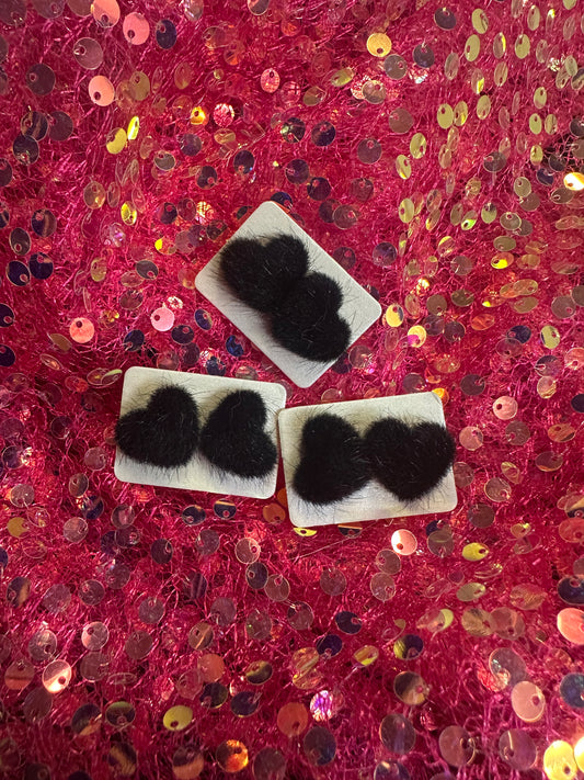 Fuzzy Black Studs
