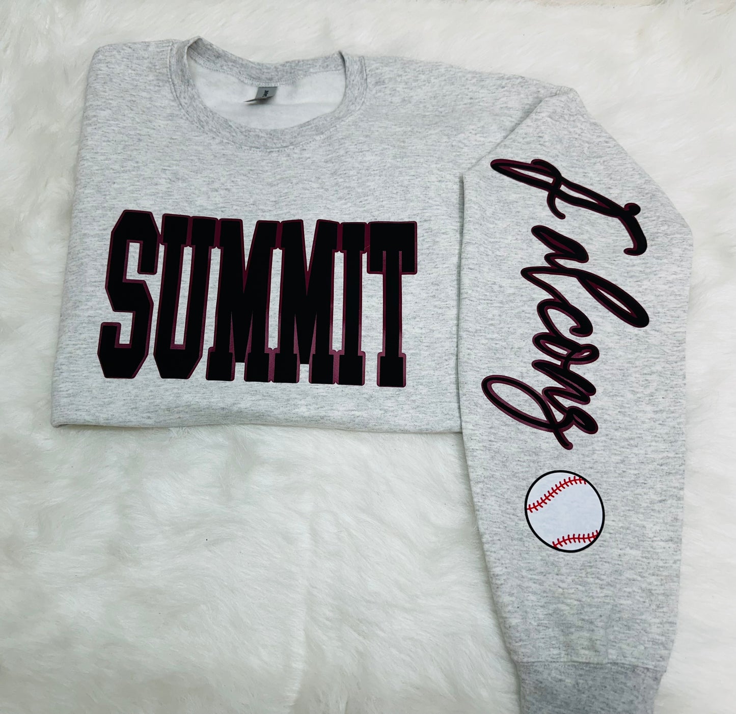 Custom sports team sweatshirts *Put size, colors and name of school in comments* Price includes ONE sleeve and front design, if wanting more message me.