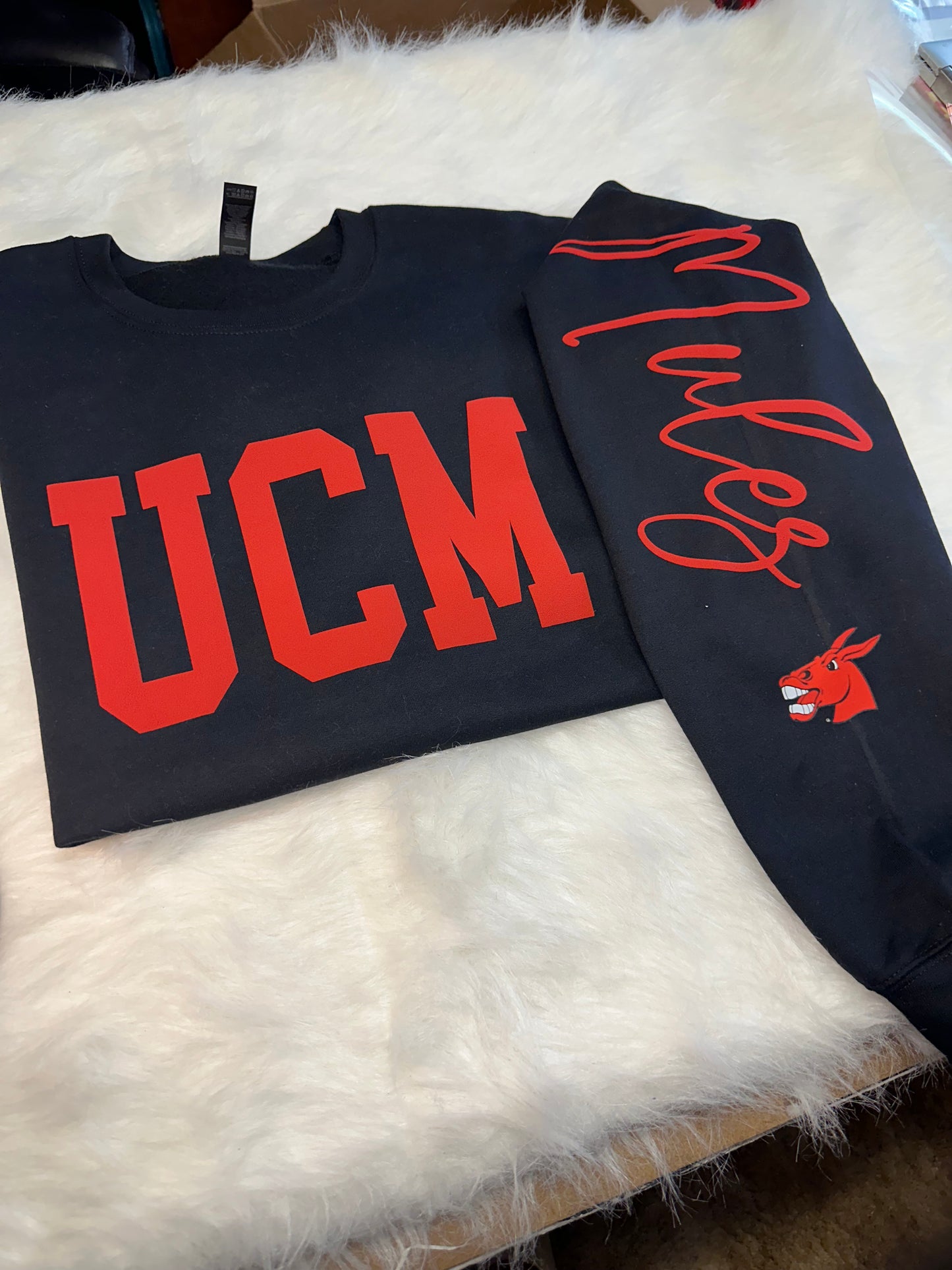 Custom sports team sweatshirts *Put size, colors and name of school in comments* Price includes ONE sleeve and front design, if wanting more message me.