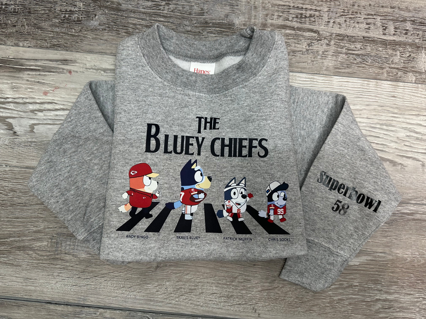 The Bluey Chiefs *Size, and color in comment section*