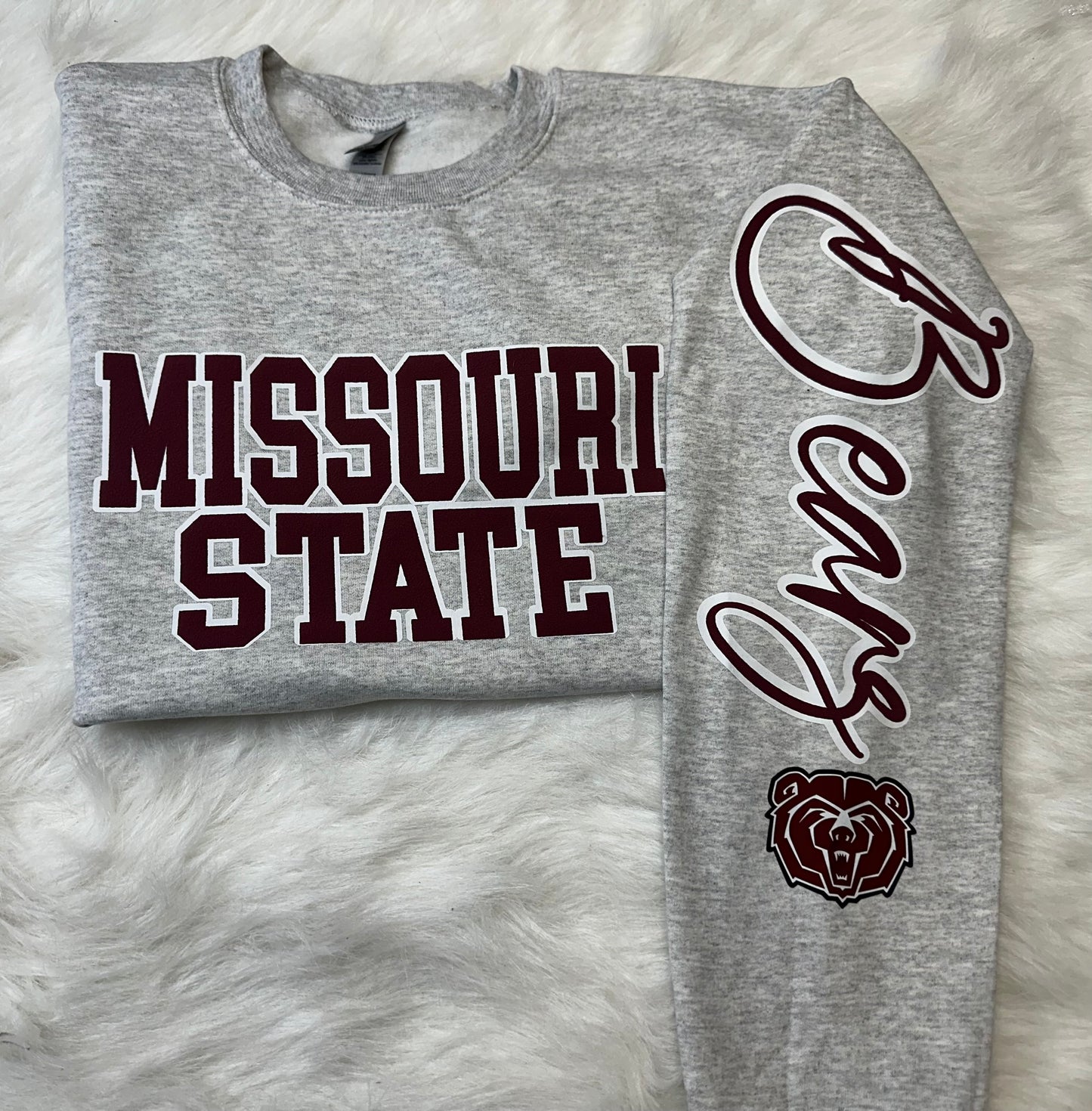 Custom sports team sweatshirts *Put size, colors and name of school in comments* Price includes ONE sleeve and front design, if wanting more message me.