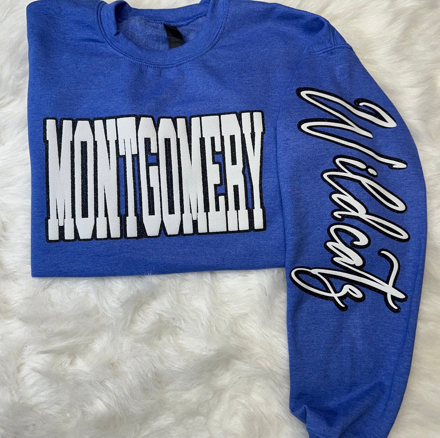 Custom sports team sweatshirts *Put size, colors and name of school in comments* Price includes ONE sleeve and front design, if wanting more message me.