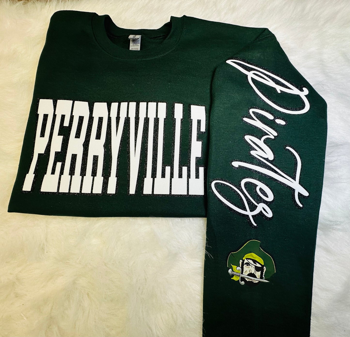 Custom sports team sweatshirts *Put size, colors and name of school in comments* Price includes ONE sleeve and front design, if wanting more message me.