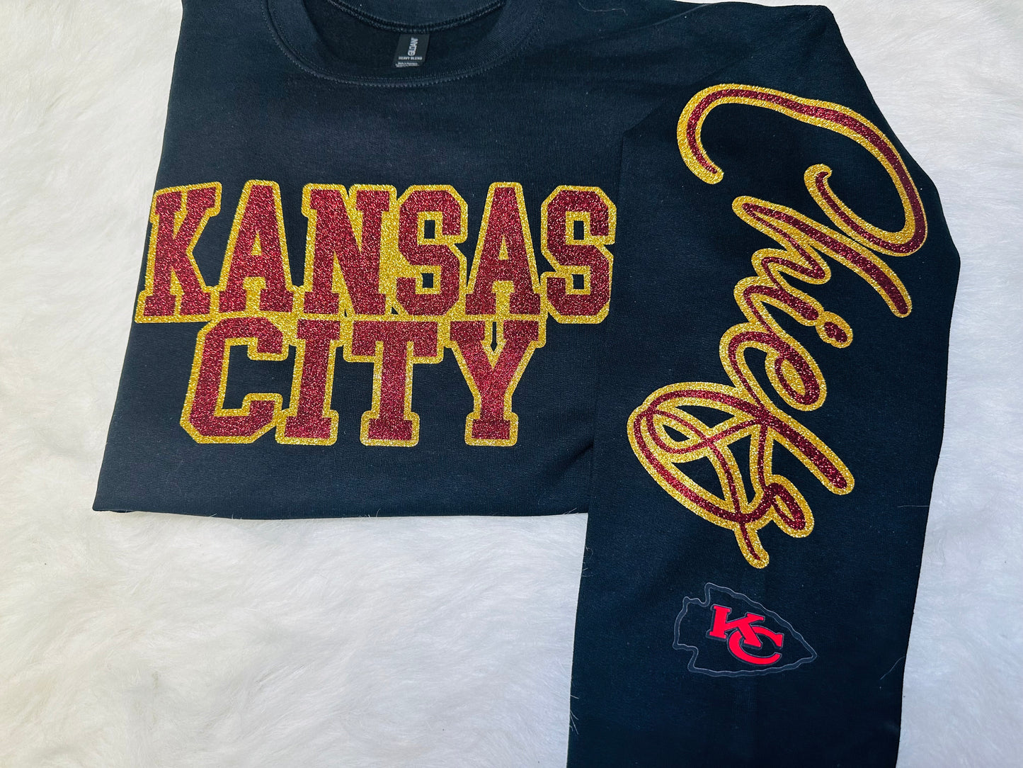 Custom sports team sweatshirts *Put size, colors and name of school in comments* Price includes ONE sleeve and front design, if wanting more message me.