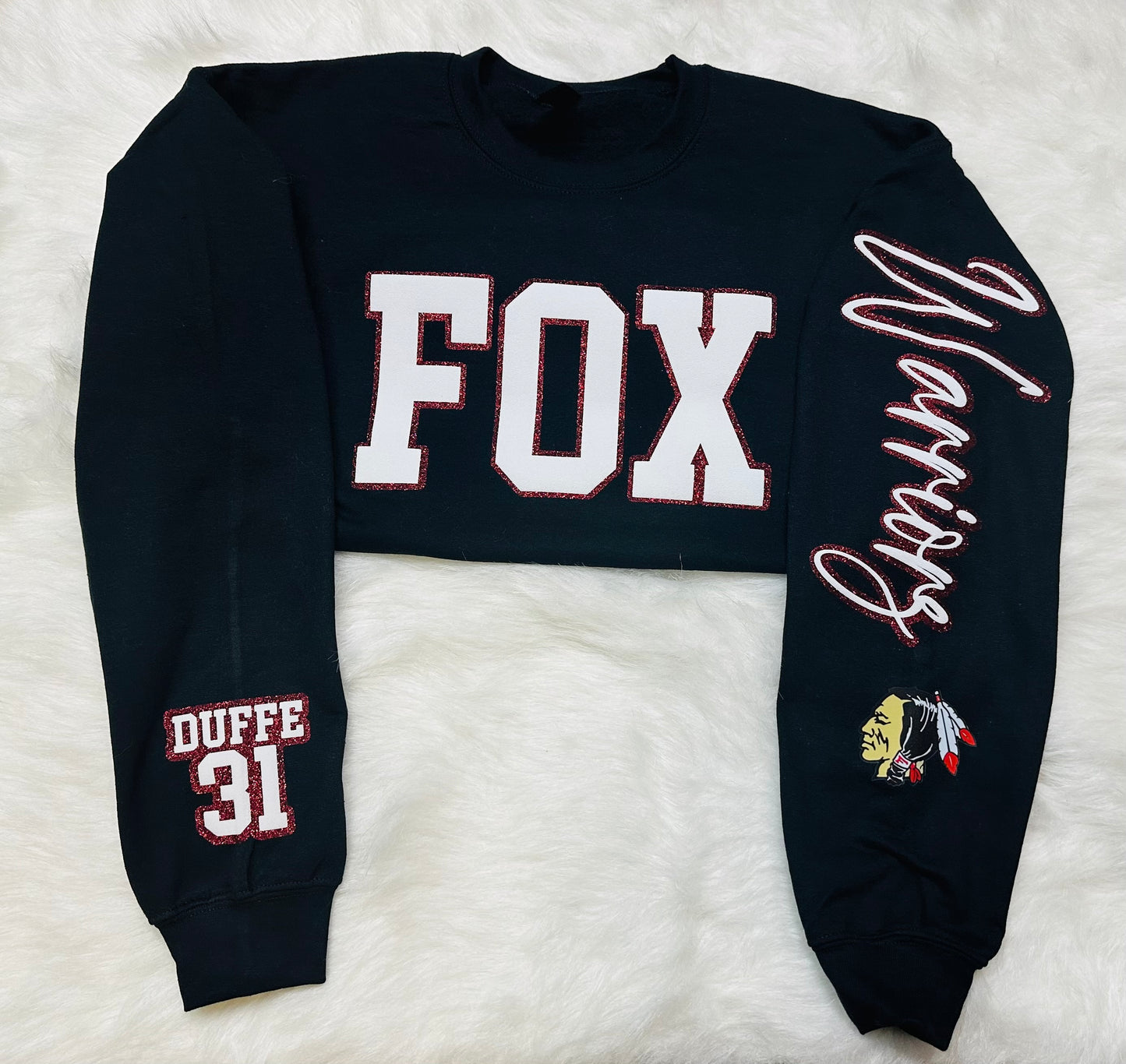 Custom sports team sweatshirts *Put size, colors and name of school in comments* Price includes ONE sleeve and front design, if wanting more message me.
