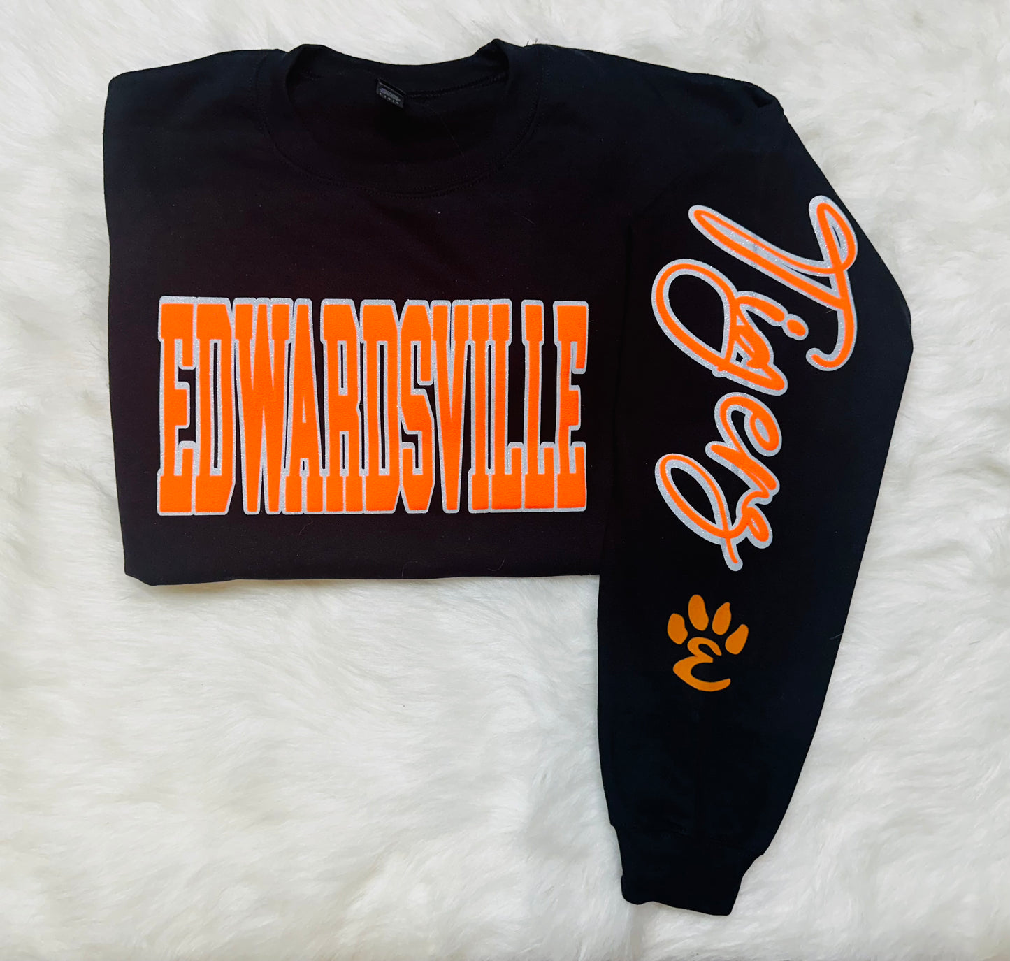 Custom sports team sweatshirts *Put size, colors and name of school in comments* Price includes ONE sleeve and front design, if wanting more message me.
