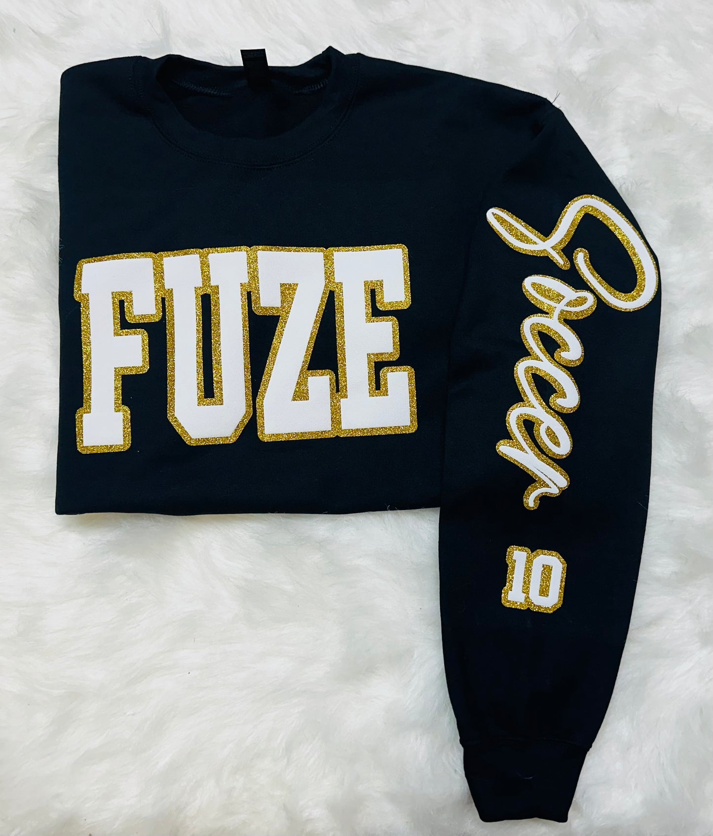 Custom sports team sweatshirts *Put size, colors and name of school in comments* Price includes ONE sleeve and front design, if wanting more message me.