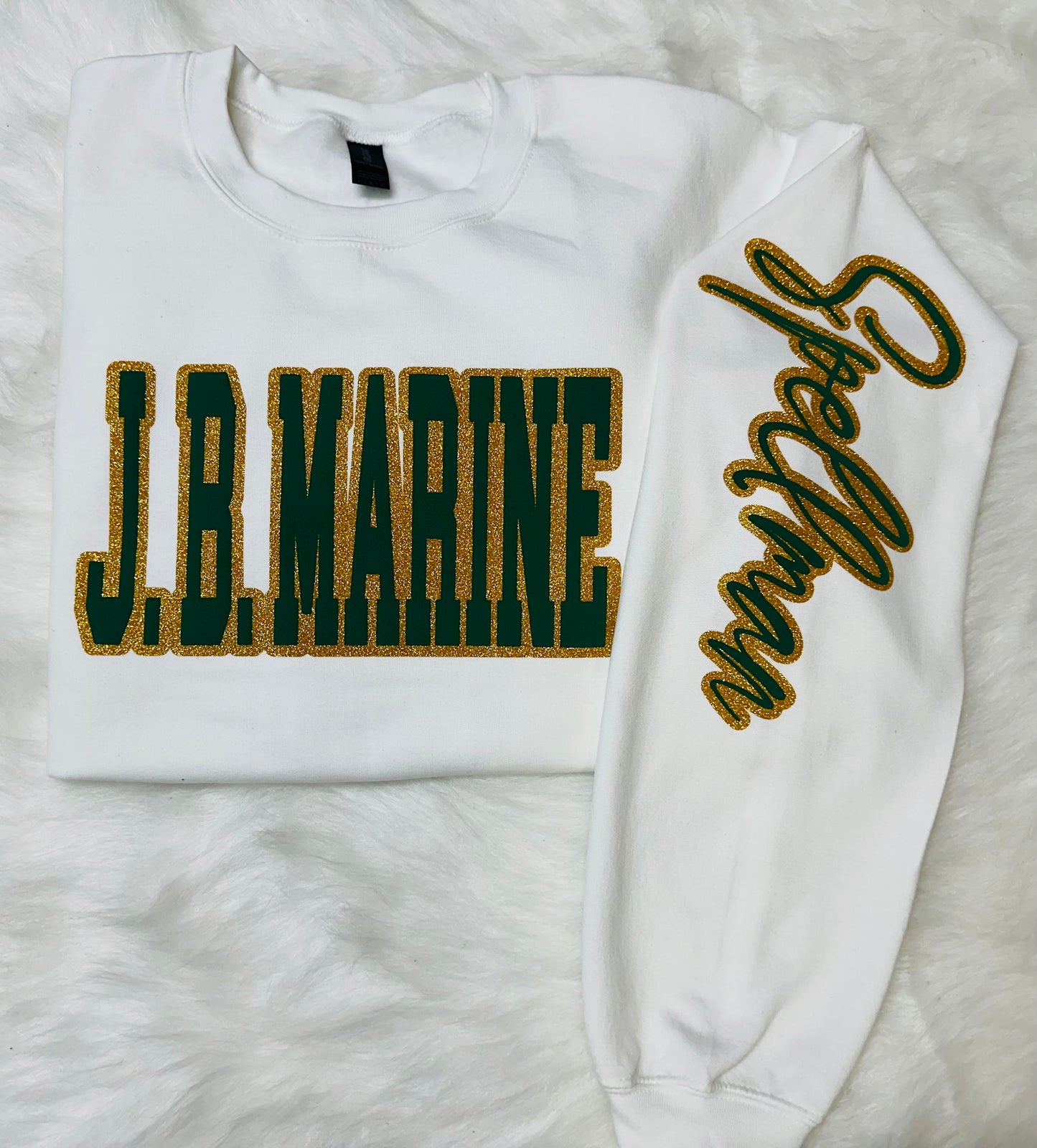 Custom sports team sweatshirts *Put size, colors and name of school in comments* Price includes ONE sleeve and front design, if wanting more message me.