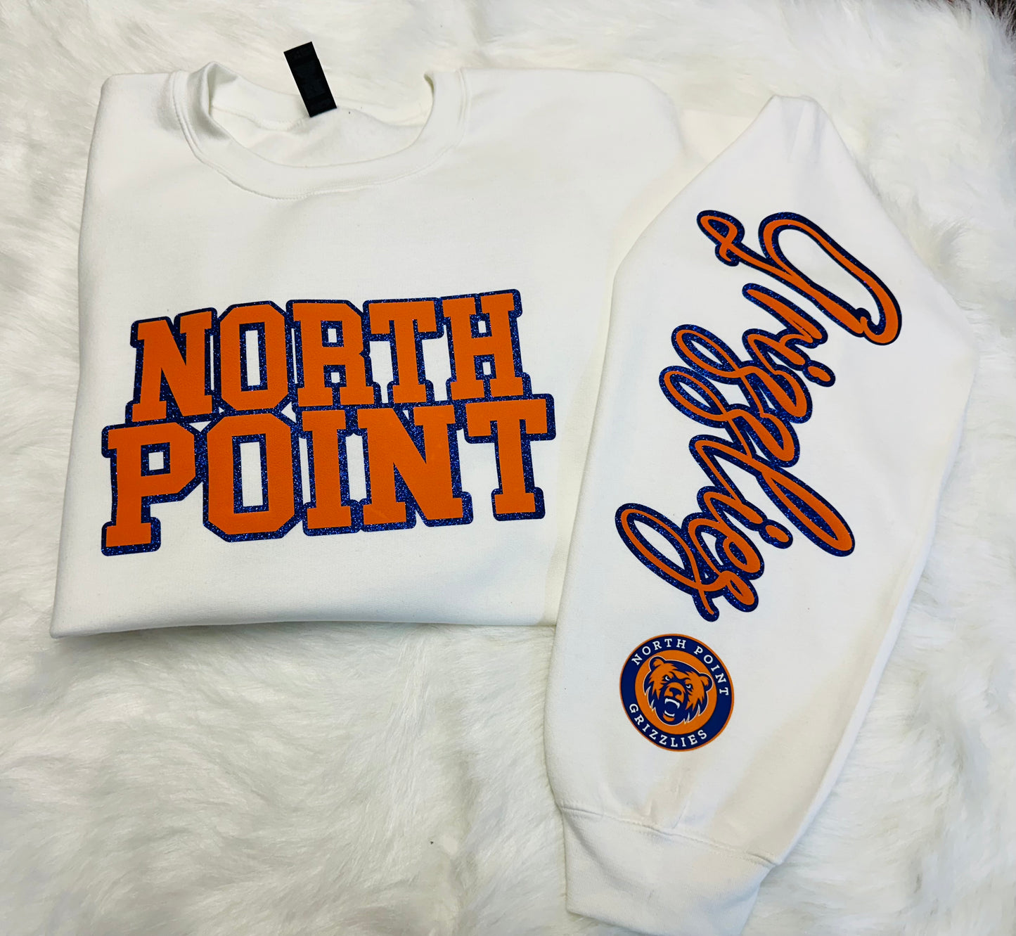 Custom sports team sweatshirts *Put size, colors and name of school in comments* Price includes ONE sleeve and front design, if wanting more message me.