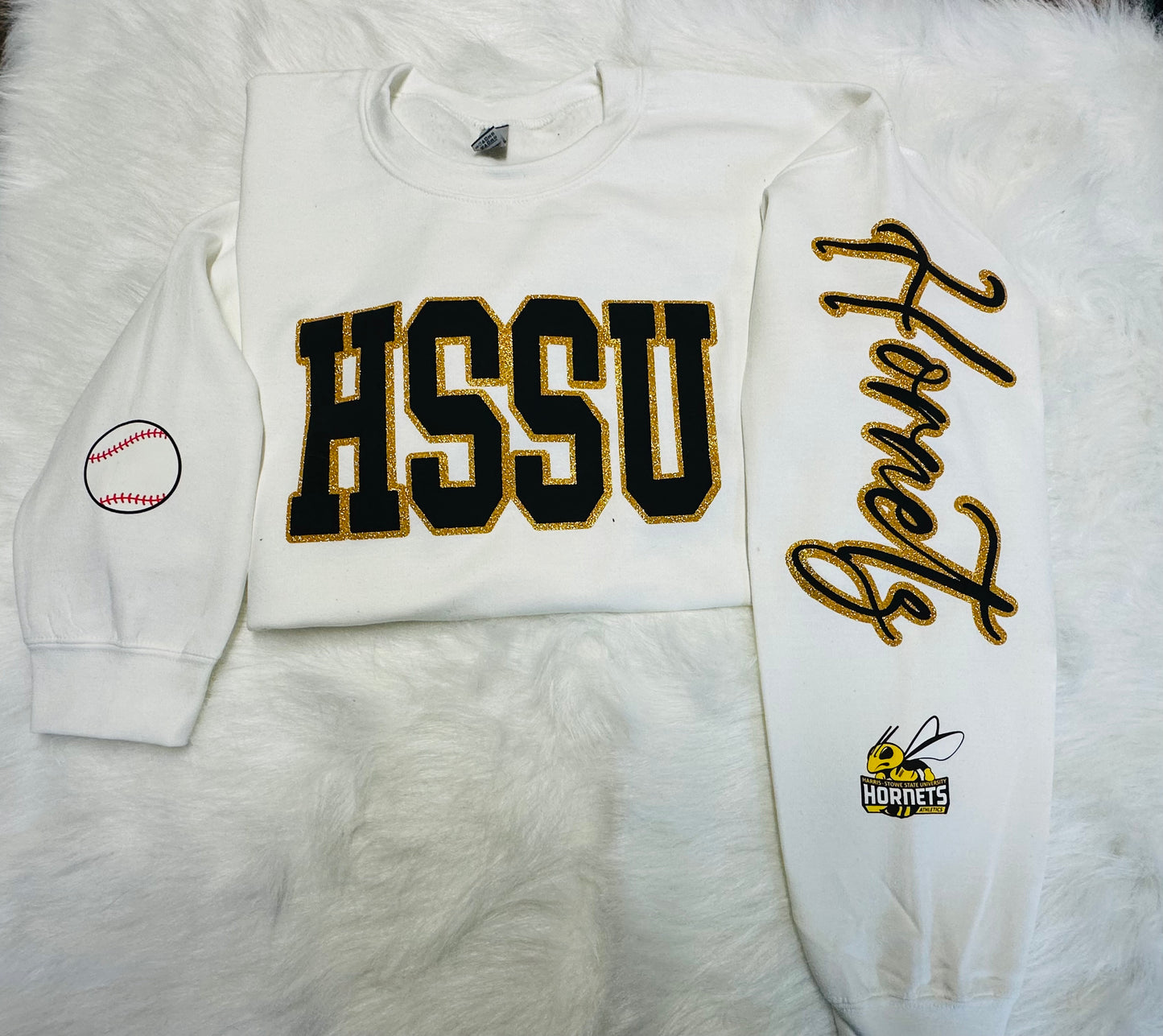Custom sports team sweatshirts *Put size, colors and name of school in comments* Price includes ONE sleeve and front design, if wanting more message me.