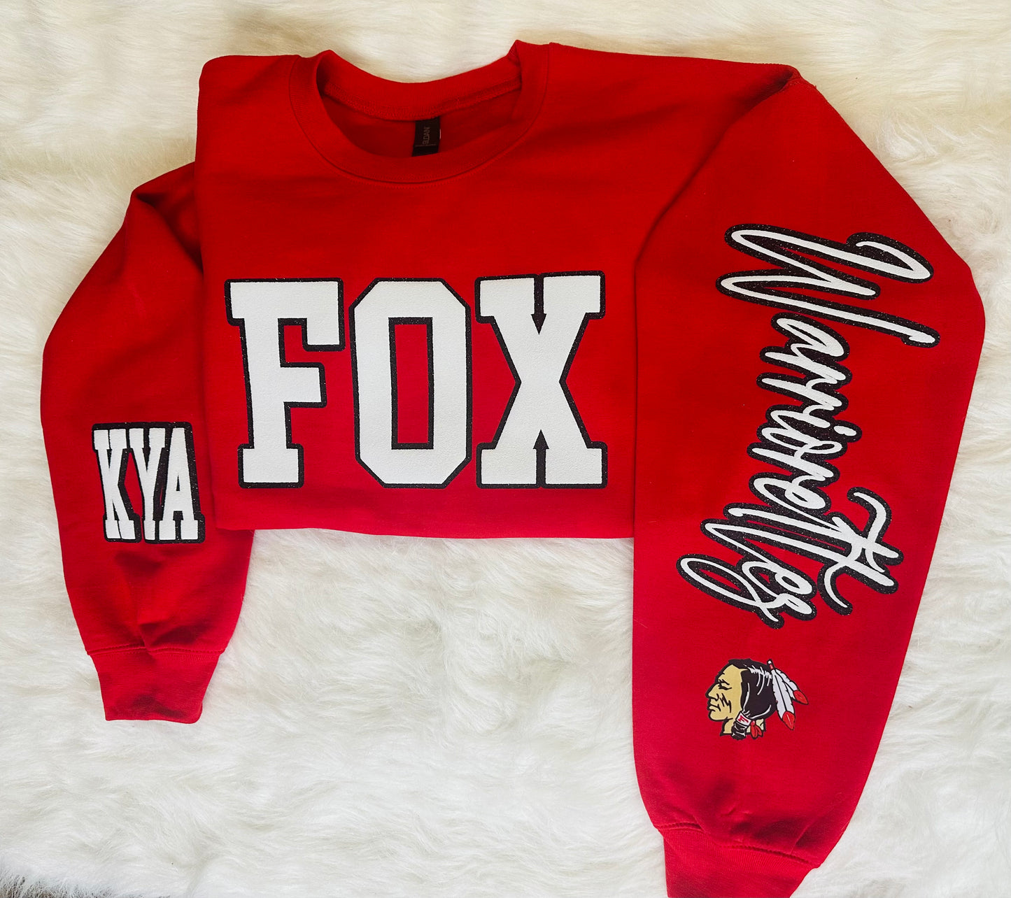 Custom sports team sweatshirts *Put size, colors and name of school in comments* Price includes ONE sleeve and front design, if wanting more message me.