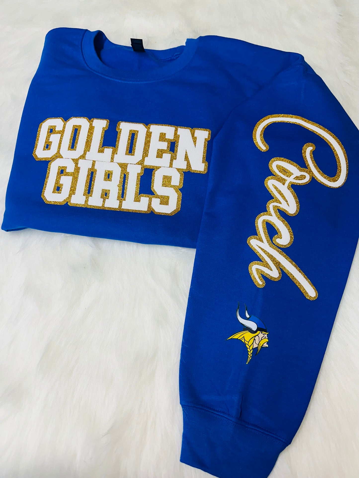 Custom sports team sweatshirts *Put size, colors and name of school in comments* Price includes ONE sleeve and front design, if wanting more message me.