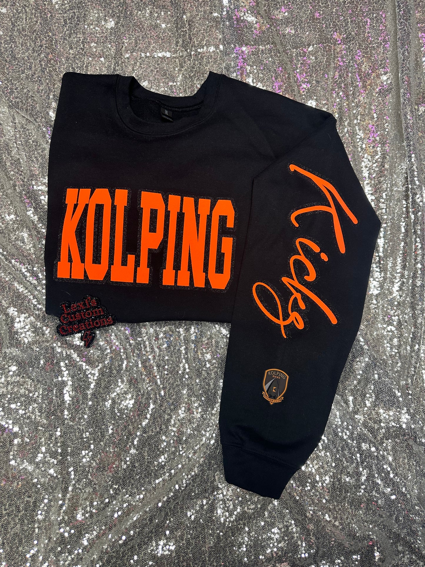 Custom sports team sweatshirts *Put size, colors and name of school in comments* Price includes ONE sleeve and front design, if wanting more message me.