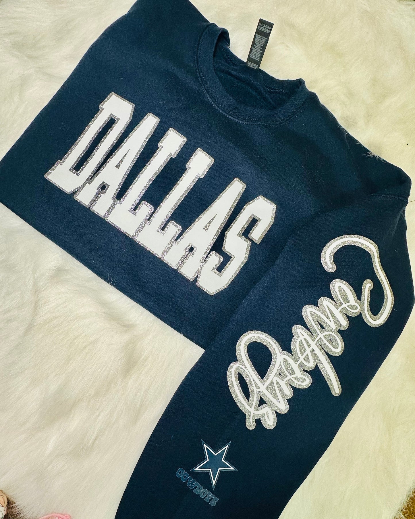Custom sports team sweatshirts *Put size, colors and name of school in comments* Price includes ONE sleeve and front design, if wanting more message me.