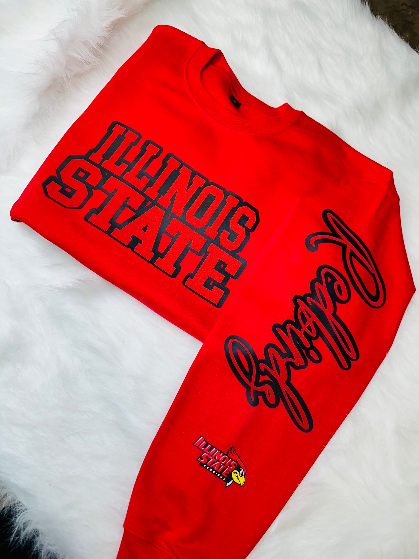 Custom sports team sweatshirts *Put size, colors and name of school in comments* Price includes ONE sleeve and front design, if wanting more message me.