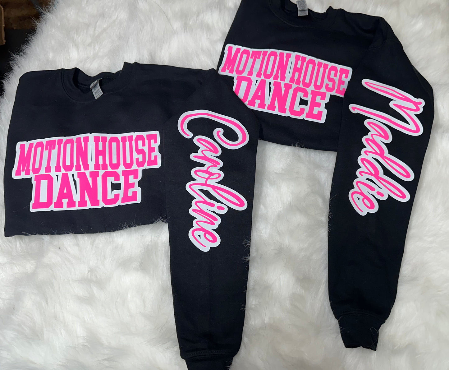 Custom sports team sweatshirts *Put size, colors and name of school in comments* Price includes ONE sleeve and front design, if wanting more message me.