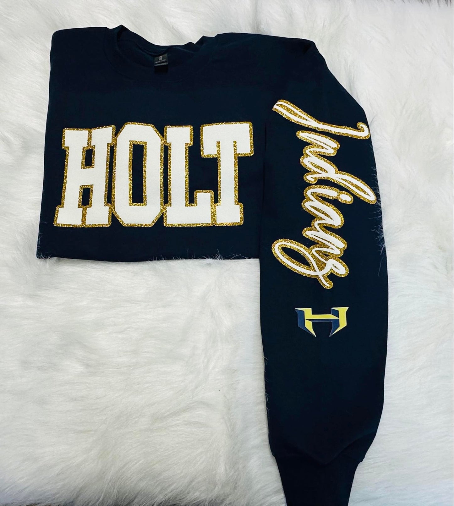 Custom sports team sweatshirts *Put size, colors and name of school in comments* Price includes ONE sleeve and front design, if wanting more message me.