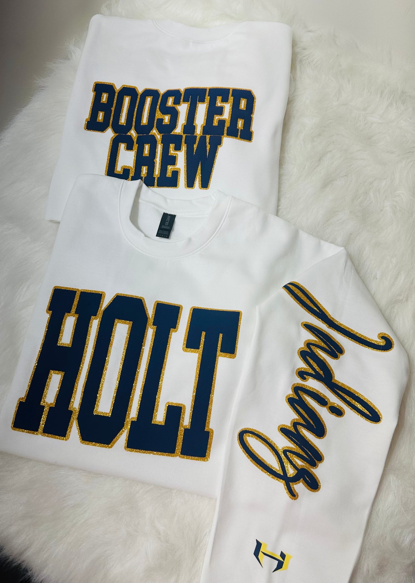 Custom sports team sweatshirts *Put size, colors and name of school in comments* Price includes ONE sleeve and front design, if wanting more message me.