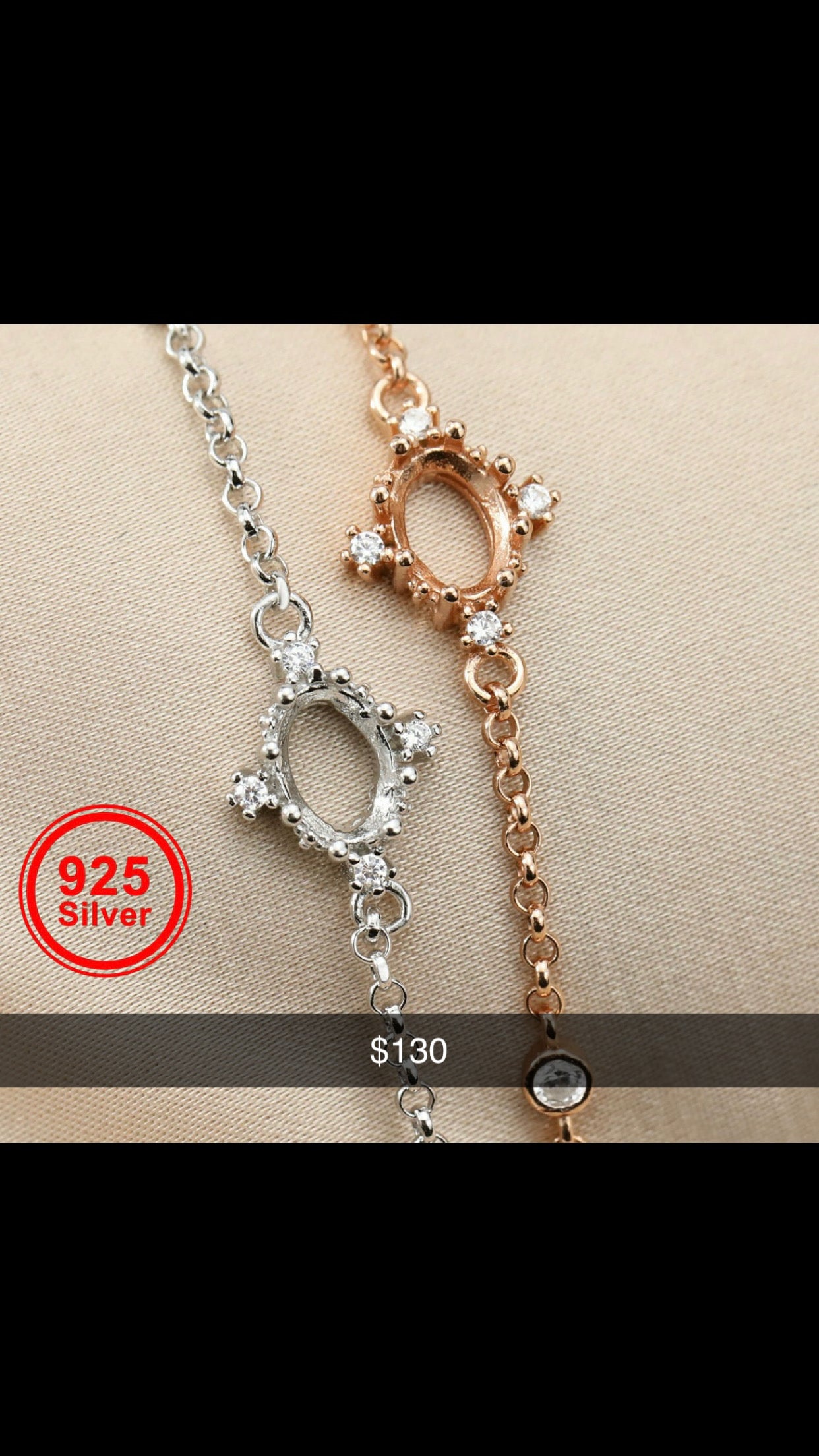 Oval Pendant Bracelet