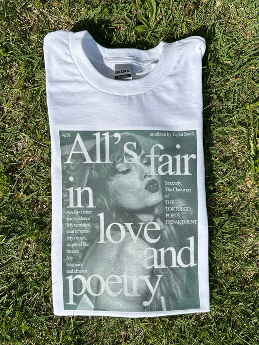 Alls fair in love and poetry design *put size and color in comments*
